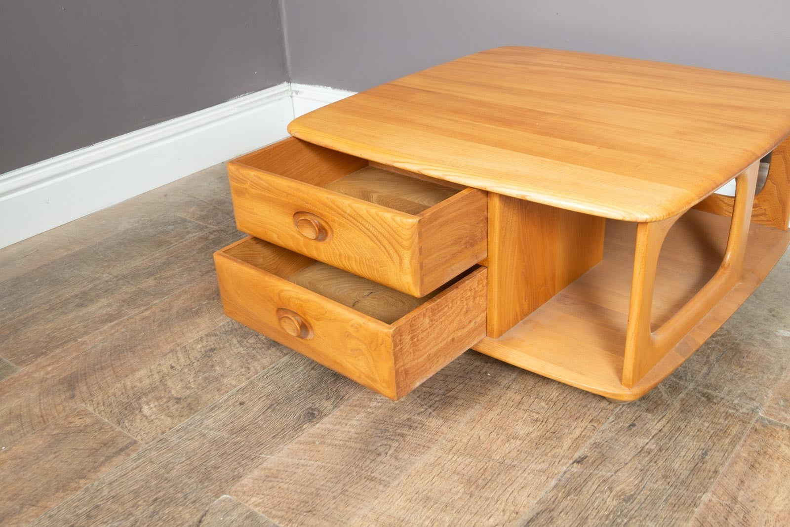 Ercol Light Elm Pandora Box Coffee Table