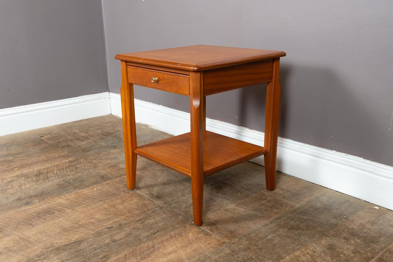 Vintage Mid Century Side Table with Drawer by Nathan