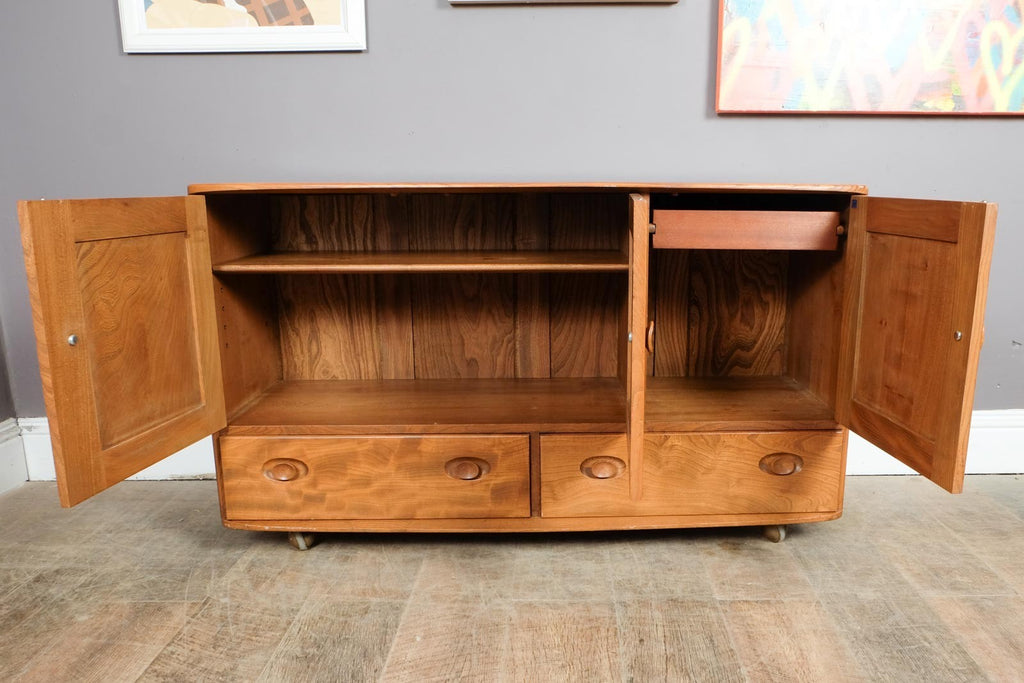 Vintage Retro Ercol Light Elm Sideboard Model 429