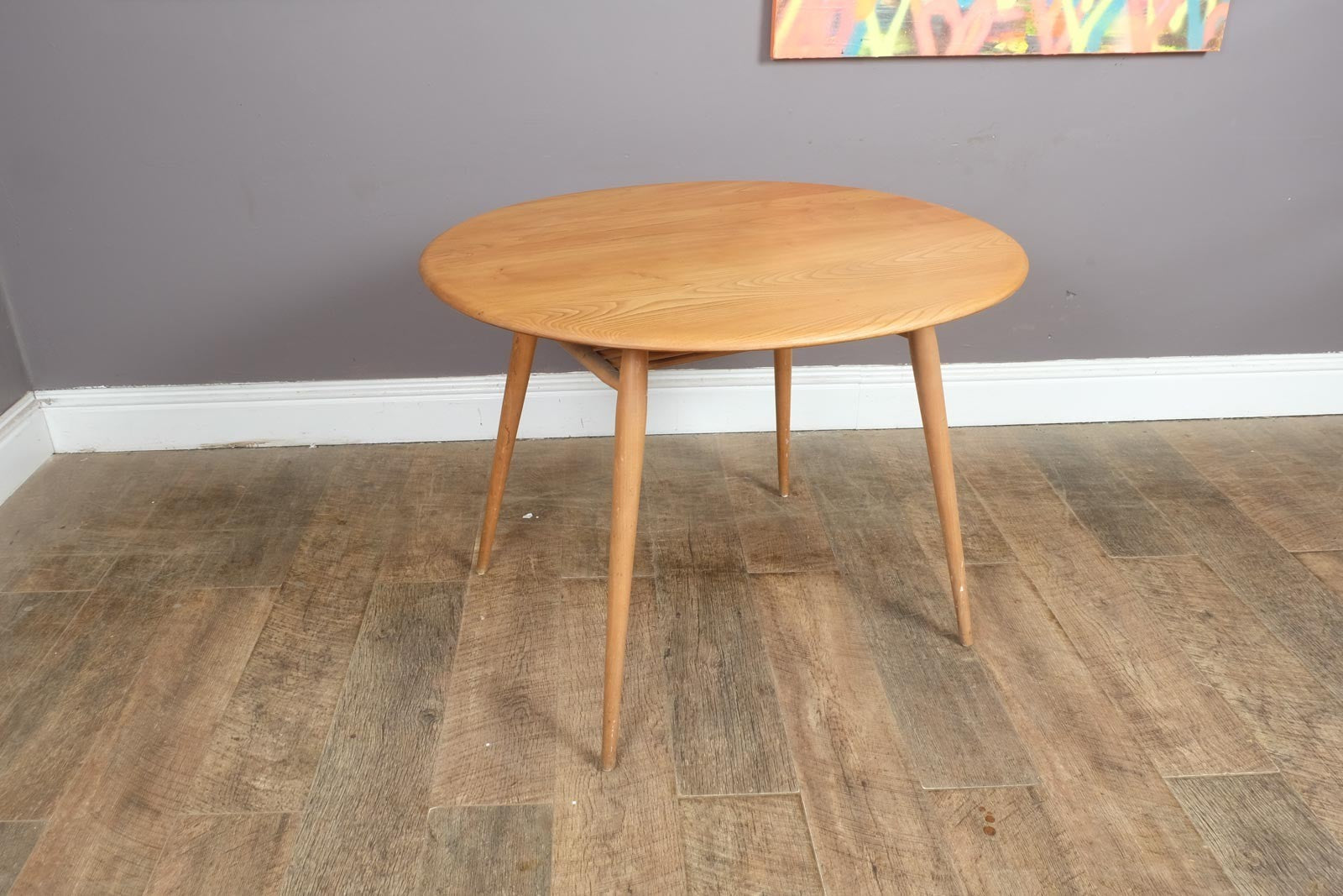 Vintage Retro Ercol Light Elm Breakfast Table