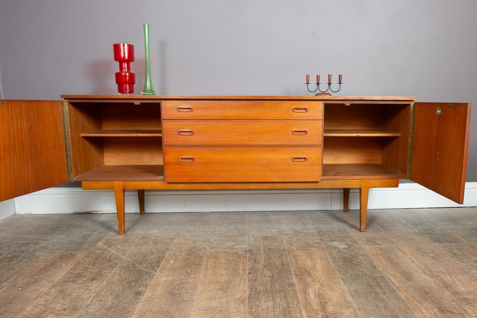 Vintage Retro Large Teak Mid Century Sideboard by Nathan Furniture
