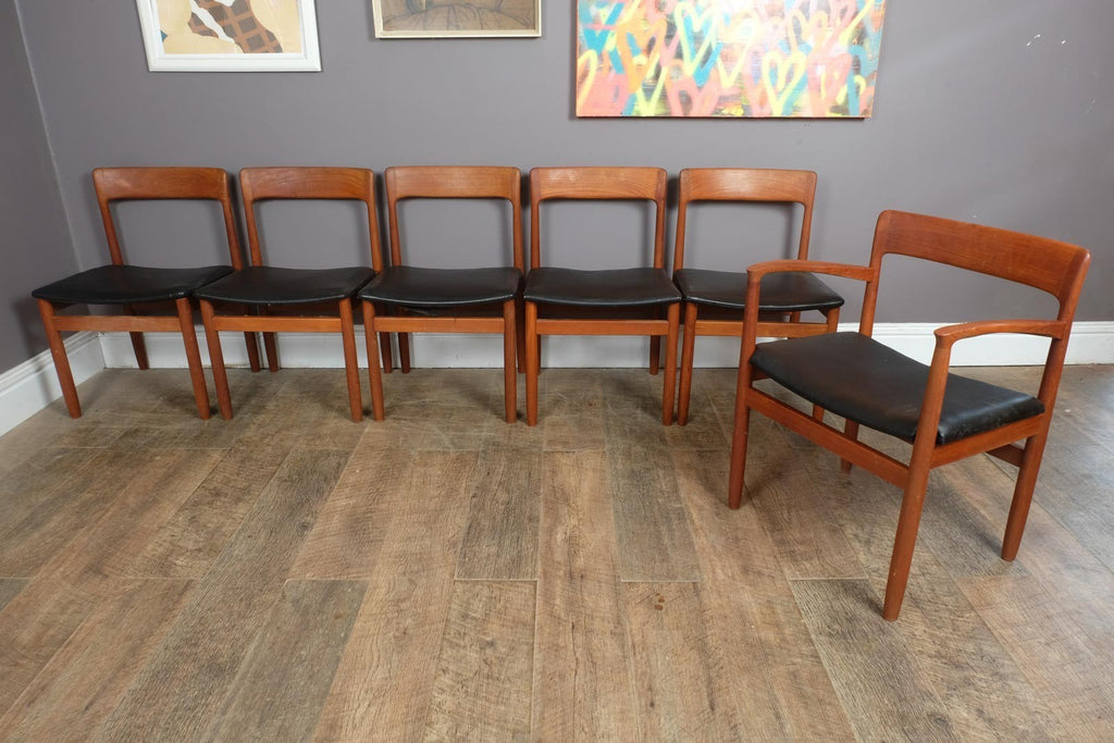 Vintage Retro Mid Century Teak Extending Dining Table and 6 Chairs by Younger