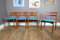 Vintage Set of 4 Teak Dining Chairs by Randers Model 61