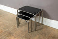 Vintage Retro Chrome and Glass Nesting Tables