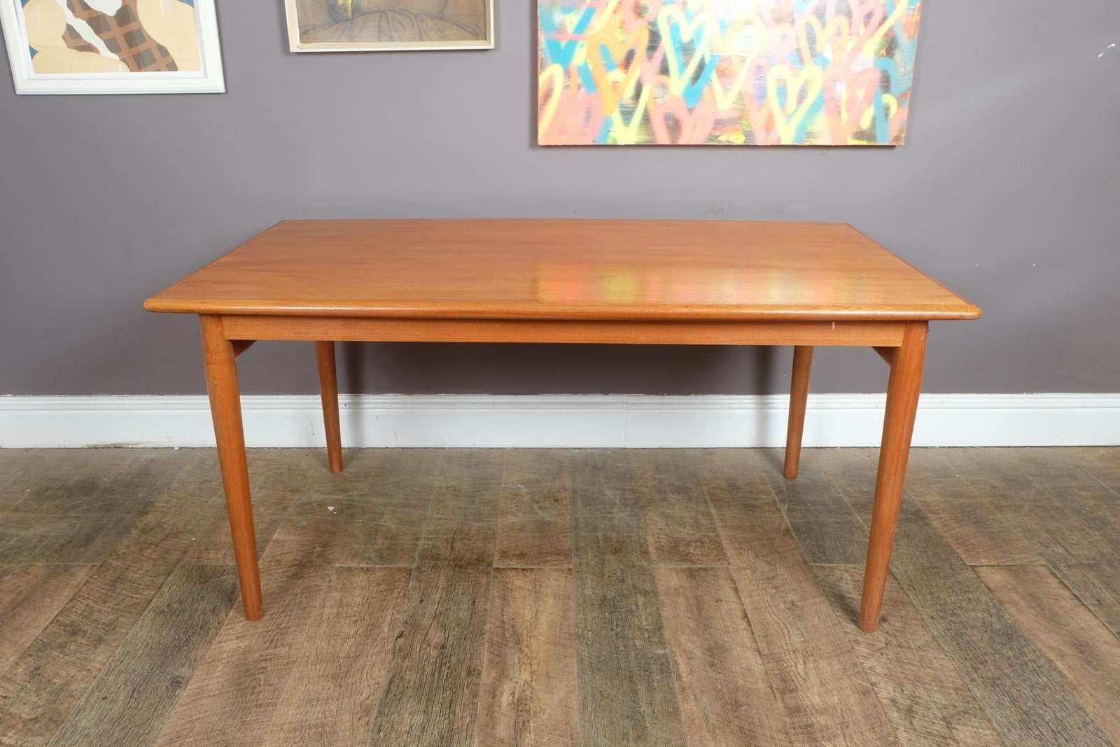Vintage Retro Danish Teak Extending Dining Table by Gudme mobel Fabrik
