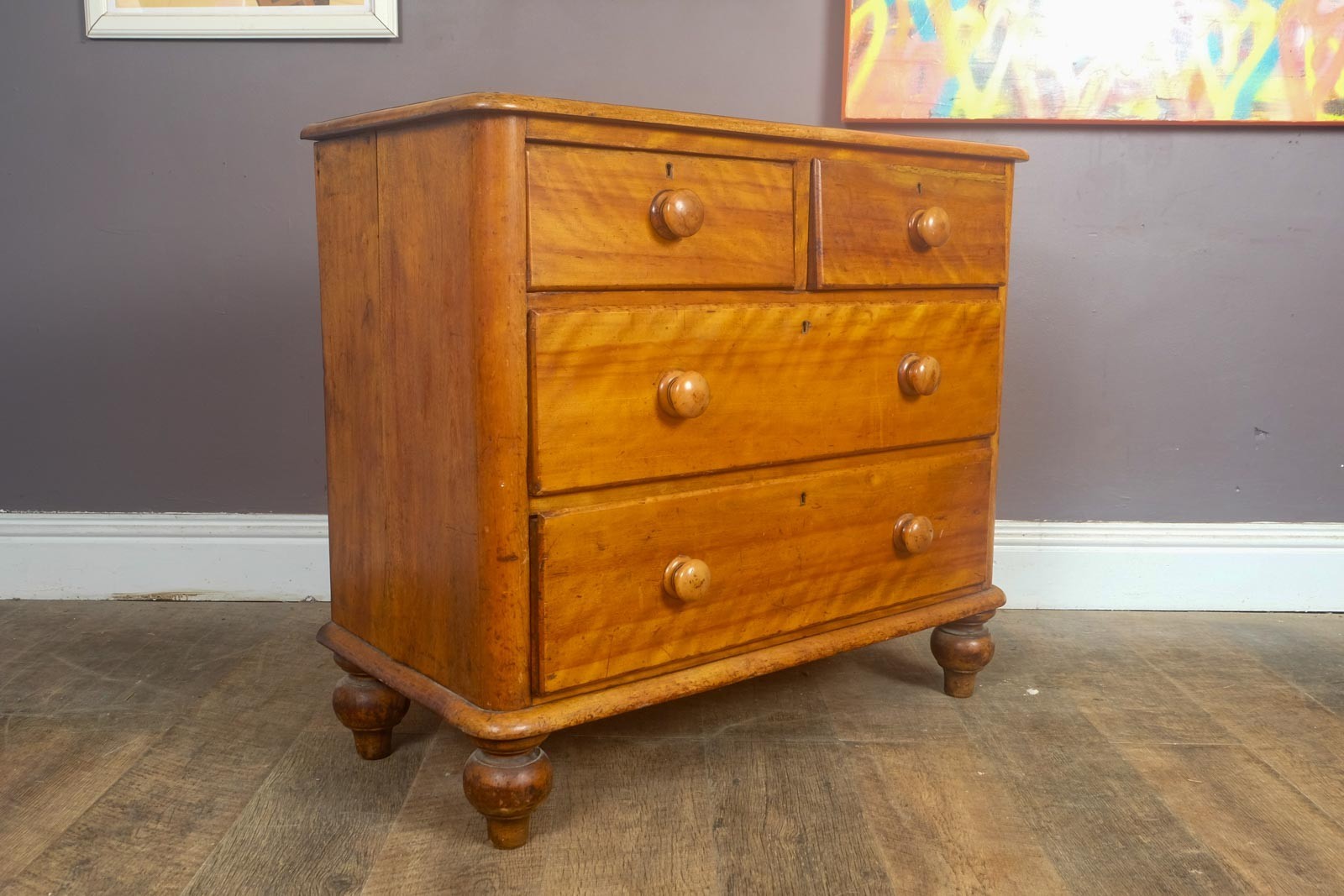 Vintage Retro Solid Wood Chest of Drawers