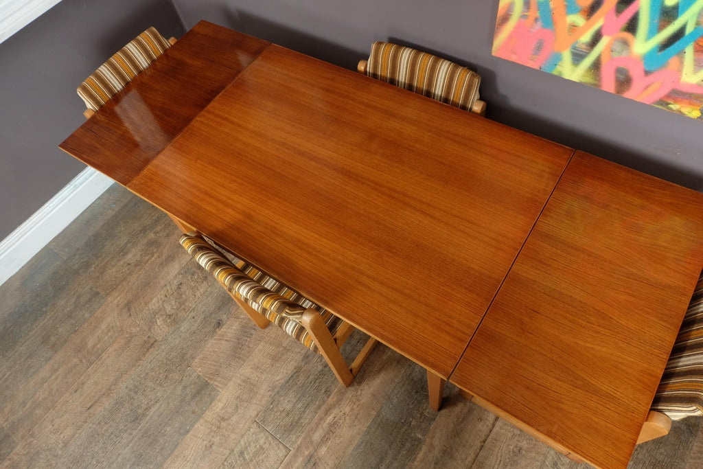 Vintage Retro Extending Teak Dining Table and 5 Chairs