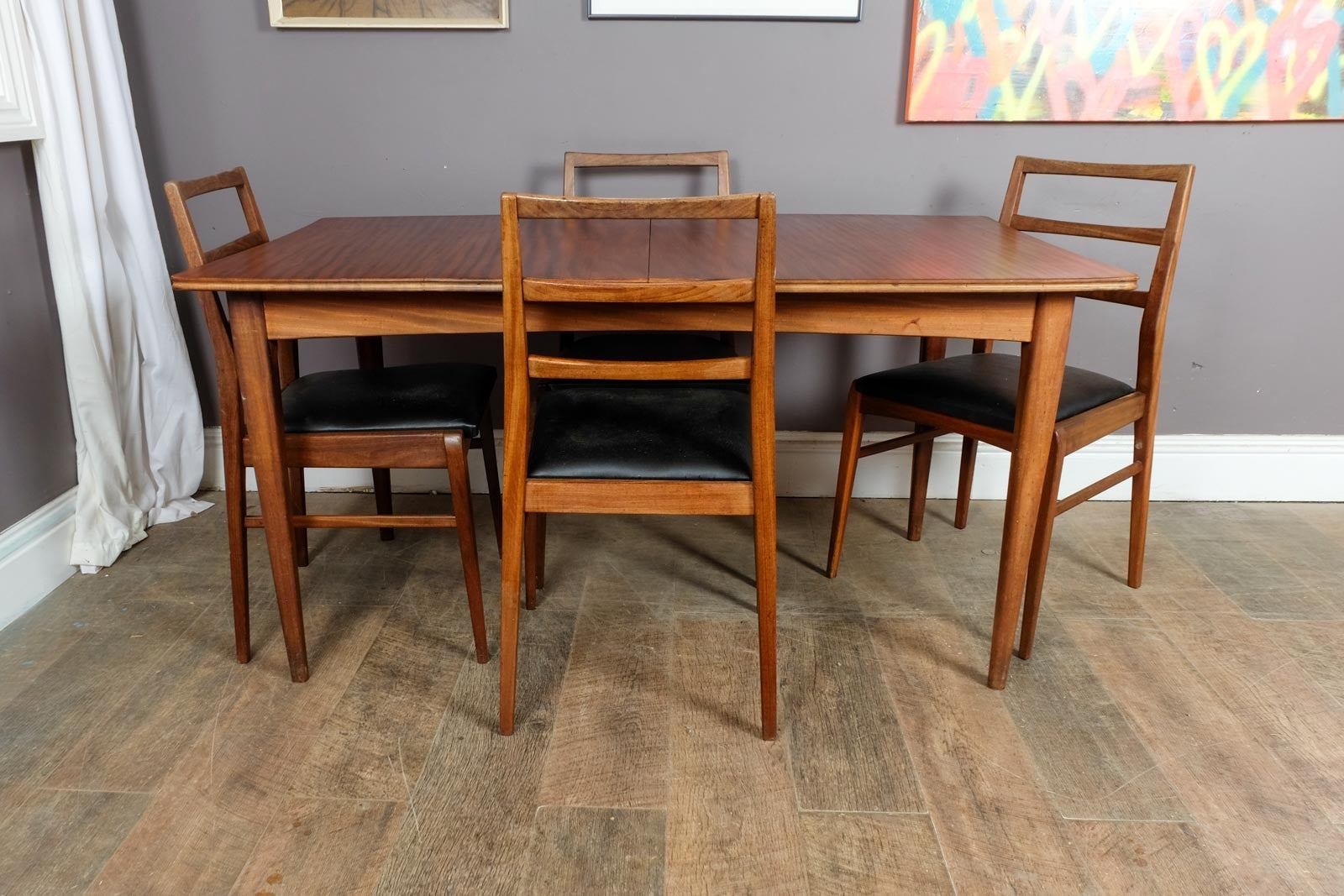 Vintage Retro Extending Dining Table and 4 Chairs by Fyne Ladye Richard Hornby