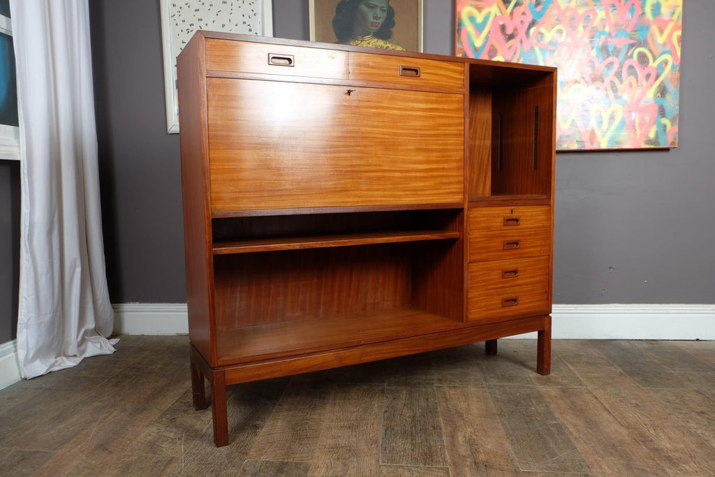 Vintage Retro MOD Highboard Sideboard Teak Desk Wall Unit