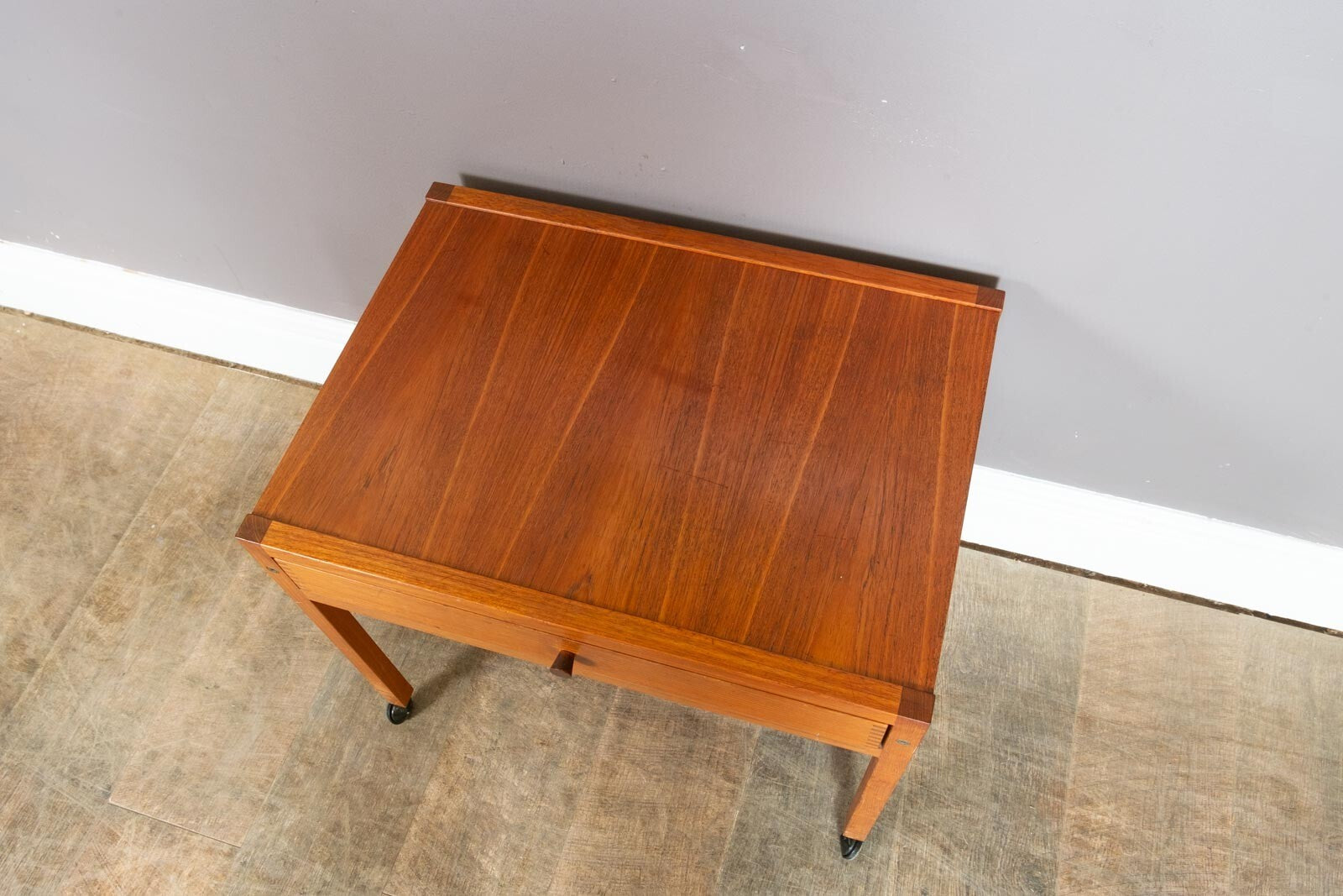 Vintage Retro Mid Century Danish Teak Sewing Table