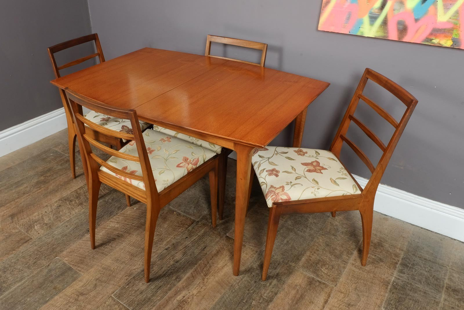 Vintage Retro Mid Century Teak DIning Table and 4 chairs by McIntosh