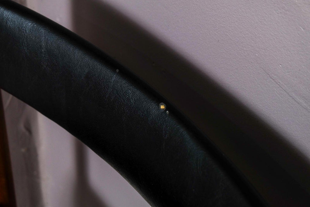 A H McIntosh Teak Extending Circular table and 4 Tuck Under Chairs