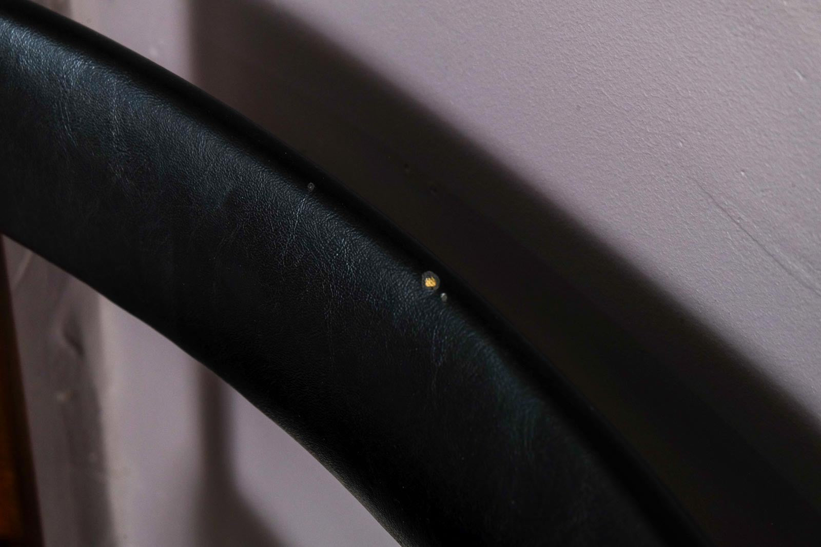 A H McIntosh Teak Extending Circular table and 4 Tuck Under Chairs