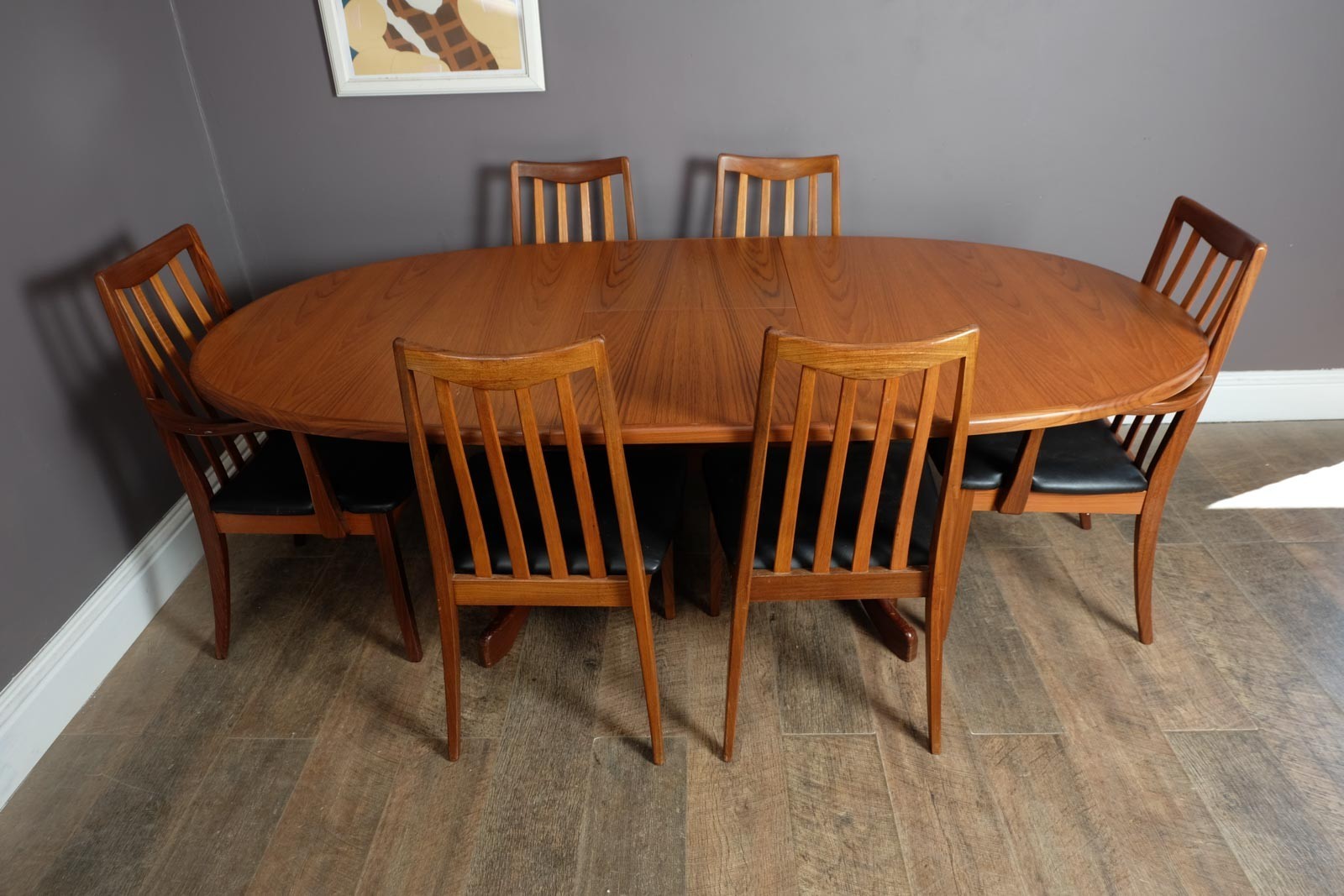 Vintage G Plan Fresco Oval Dining Table and 6 Chairs