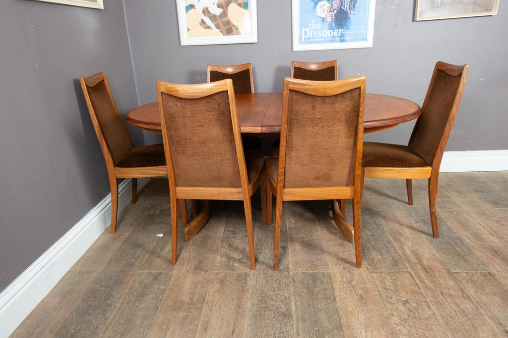Vintage G Plan Fresco Teak Extending Dining Table and 6 Chairs