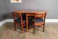 Vintage Retro G Plan Drop Leaf Dining Table and 4 White and Newton Chairs