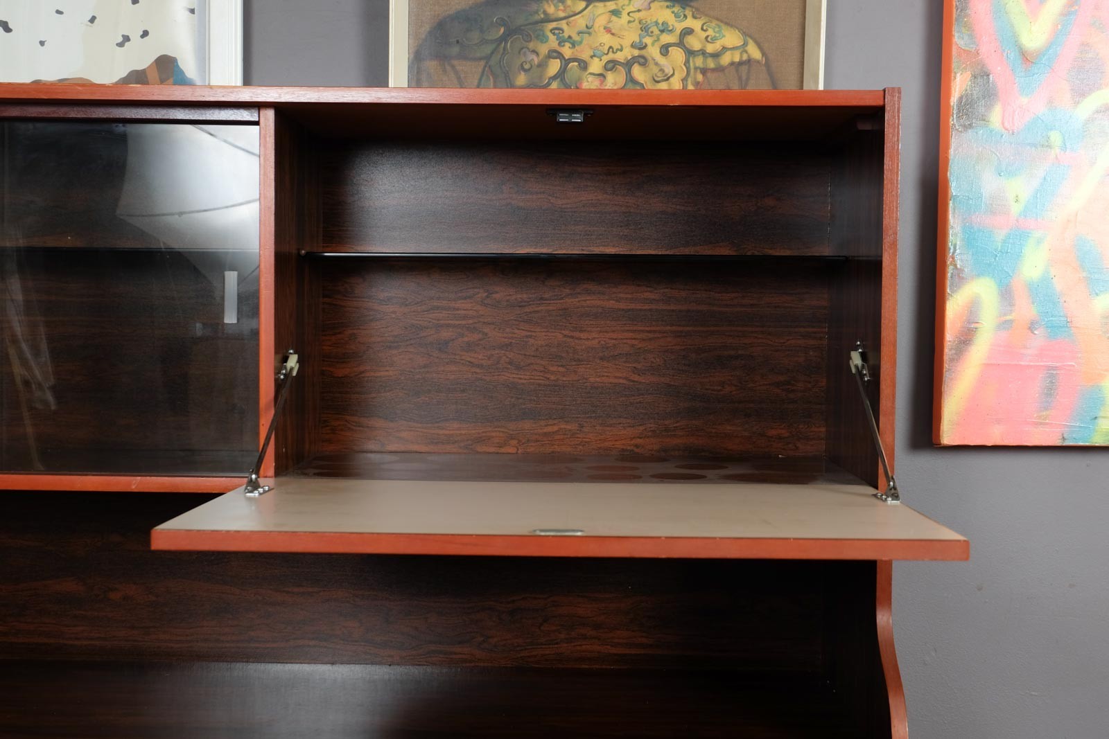 Vintage Retro Rosewood Mid Century Highboard by Schreiber