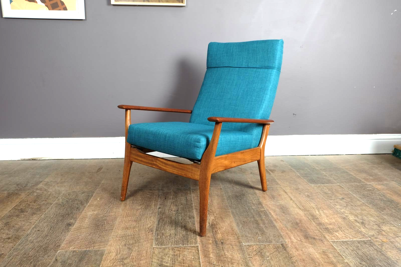 Vintage Retro Mid Century Afromosia Armchair by Furpro