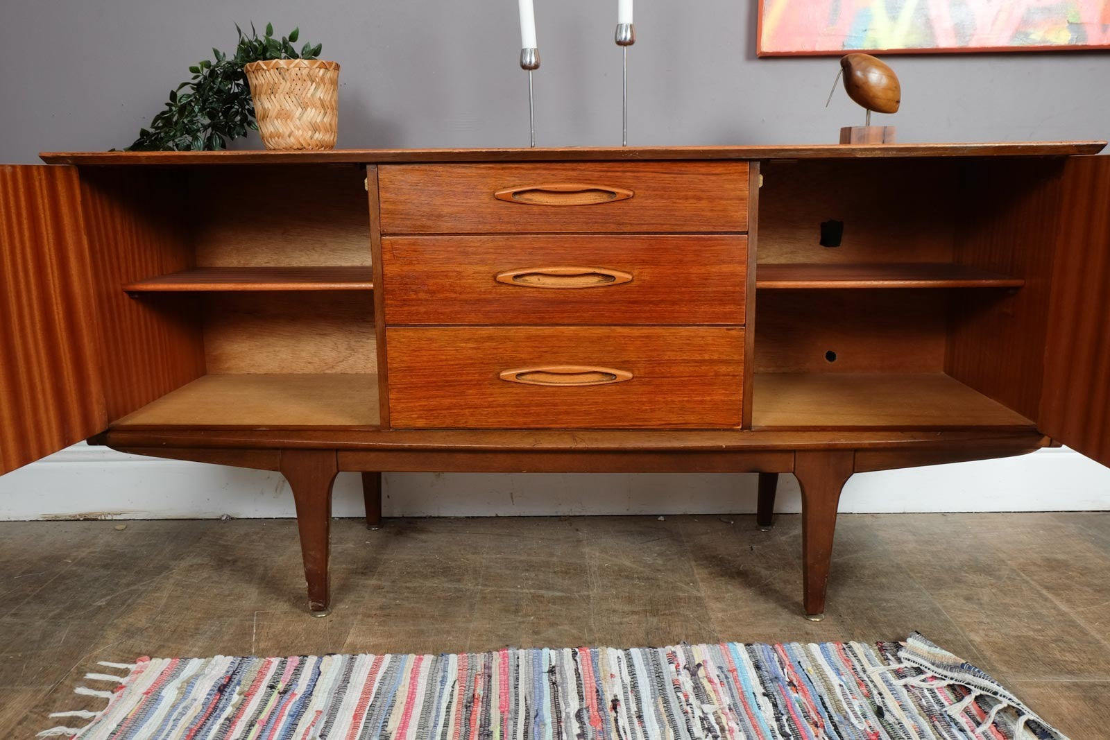 Vintage Retro Small Teak Mid Century Sideboard by Jentique