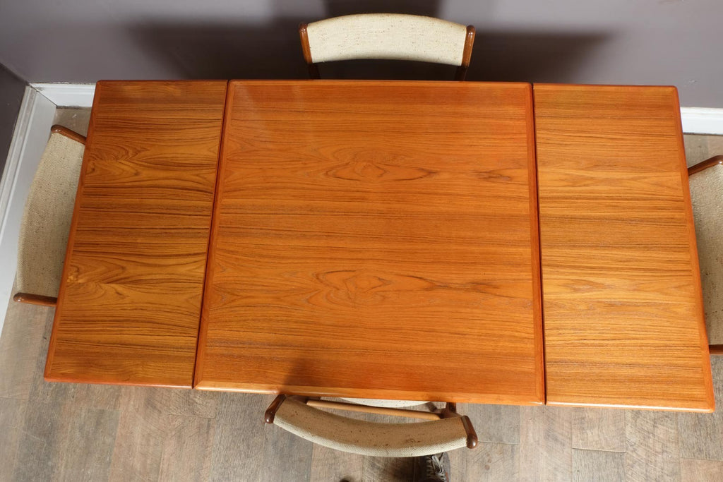 Vintage Retro Small Danish Teak Dining Table and 4 Chairs by AM Mobler