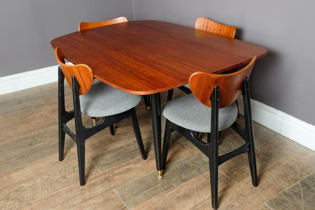 Vintage Retro G Plan Librenza Drop Leaf Dining Table and 4 Butterfly Chairs