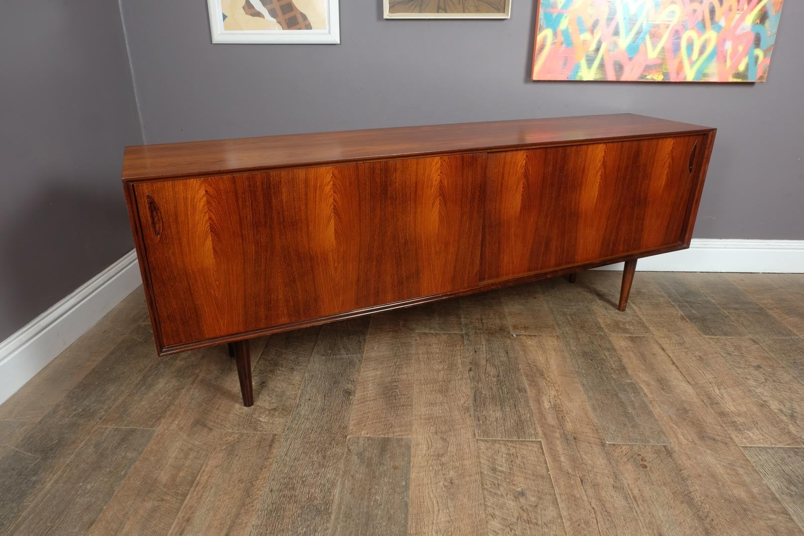 Vintage Retro Large Danish Rosewood Sideboard by E. Pedersen & Søn
