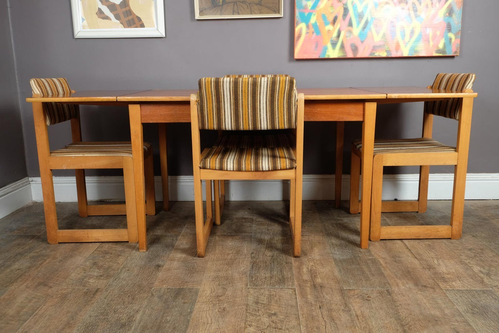 Vintage Retro Extending Teak Dining Table and 5 Chairs