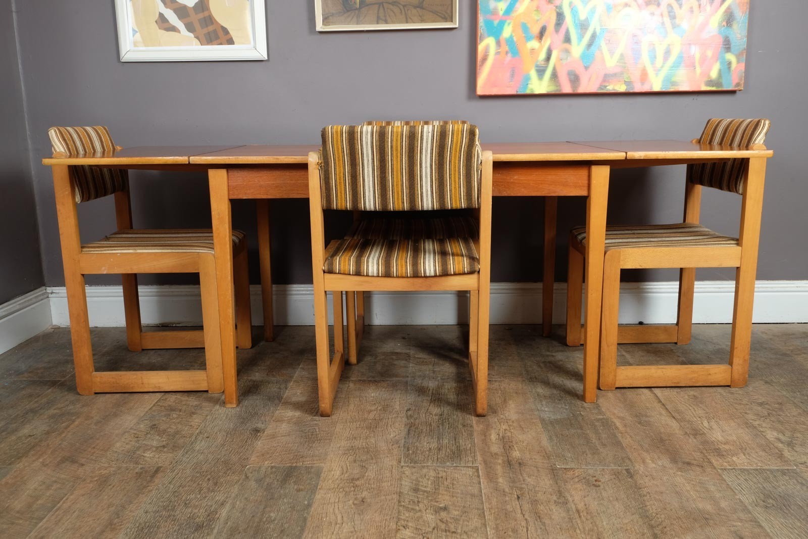Vintage Retro Extending Teak Dining Table and 5 Chairs