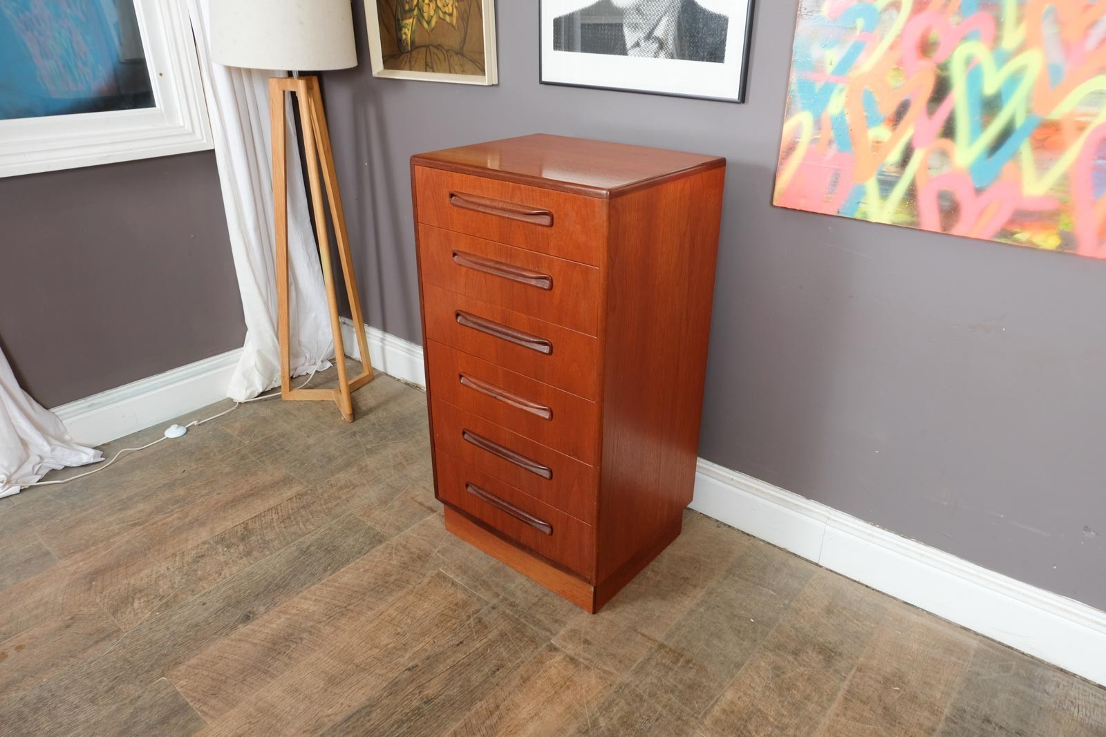 Vintage Retro G Plan Fresco Teak Tall Boy Chest of Drawers