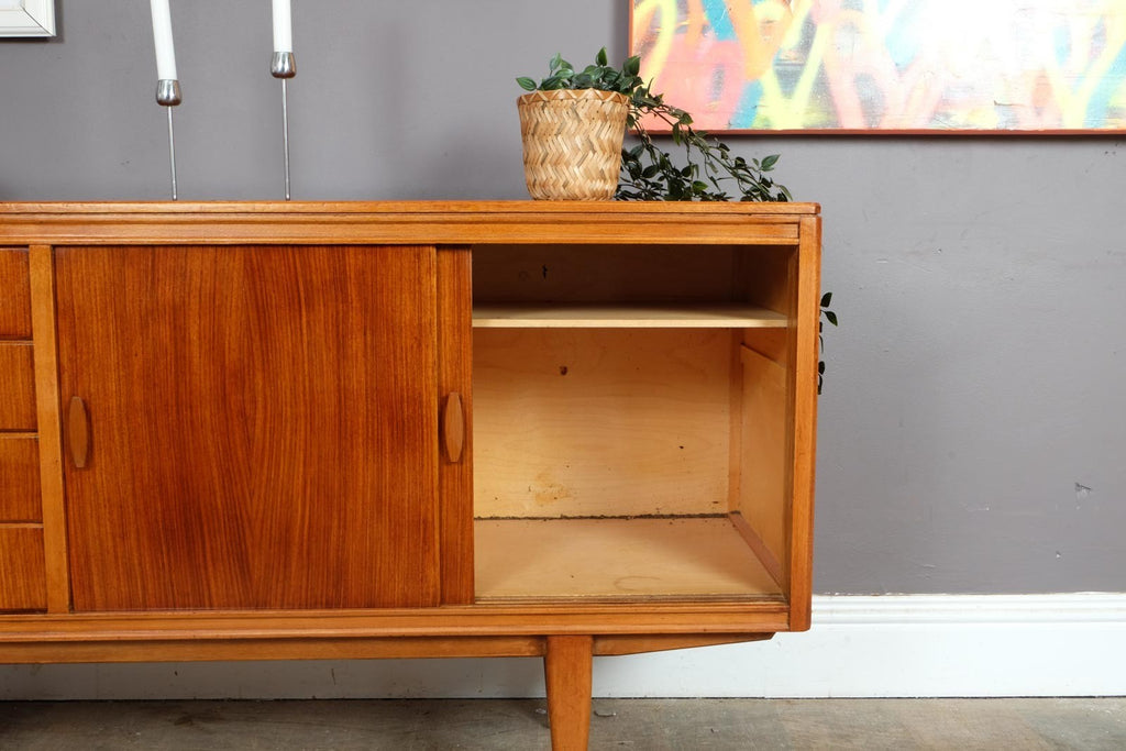 Vintage Mid Century Danish Style Small Teak Sideboard