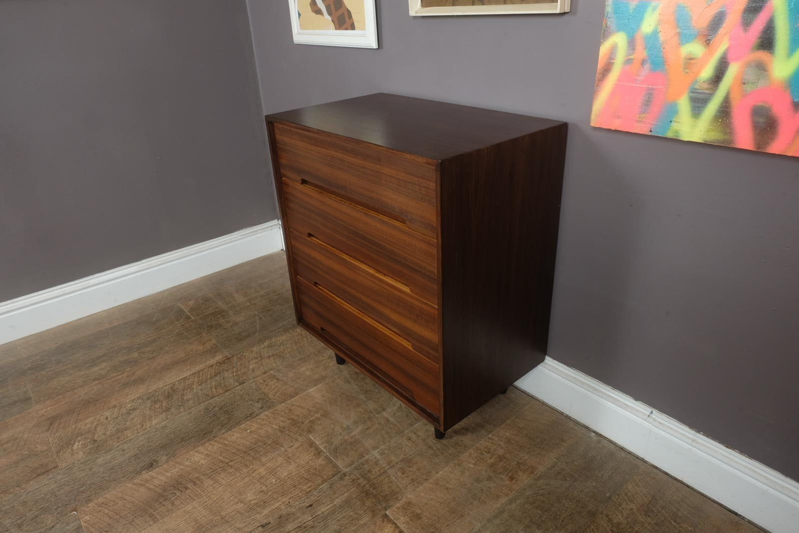 Vintage Walnut C Range Chest of Drawers by Stag