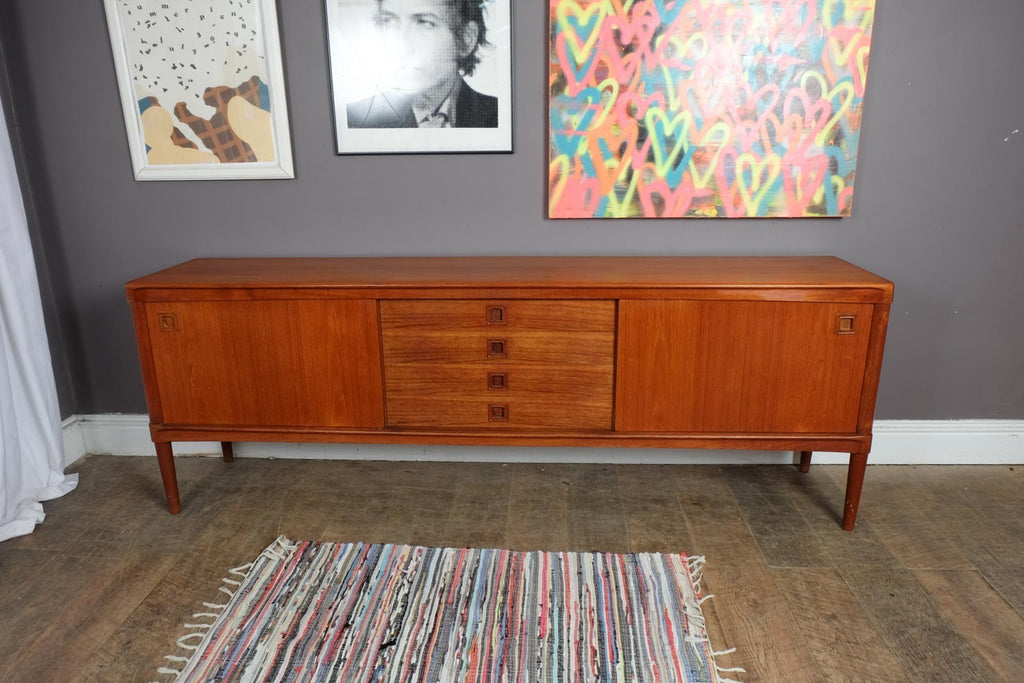 Vintage Retro Large Danish Teak Sideboard by H W Klein for Bramin