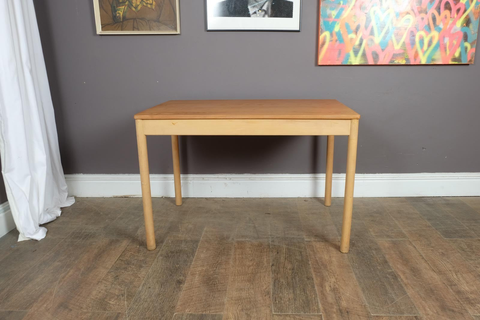 Vintage Retro Ercol Modula 628 Kitchen Table Desk in Light Elm