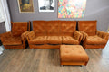Vintage Retro G Plan Saddleback 4 Piece Suite - Sofa, Armchairs and Footstool