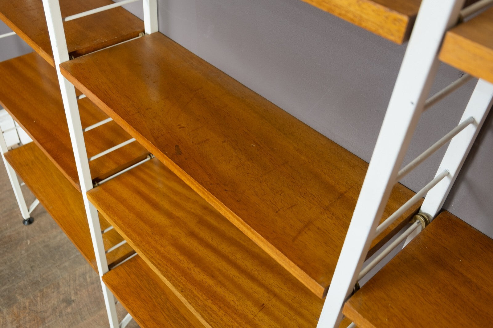 3 Bays of White Staples Teak Ladderax in White