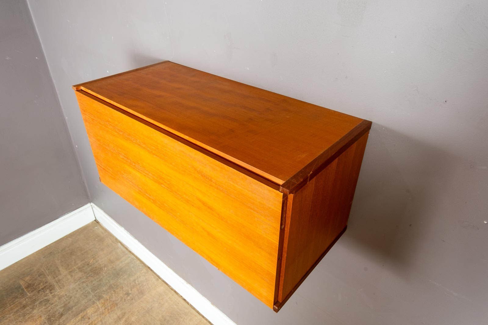 Vintage Retro Beaver and Tapley Teak Floating Cabinet