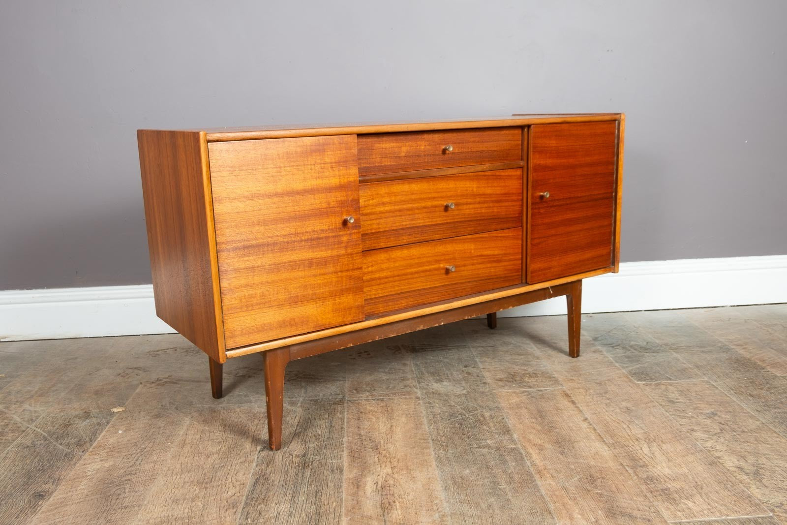 Vintage Mid Century Small Teak Sideboard by William Lawrence