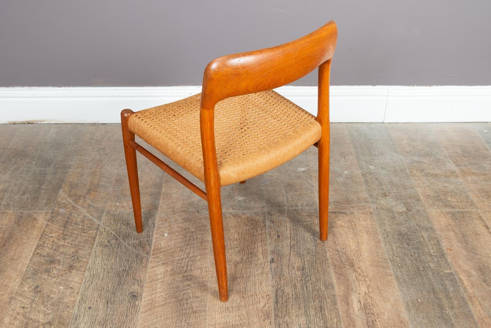 Vintage Set of Six Danish Dining Chairs by Niels Moller, Model 75