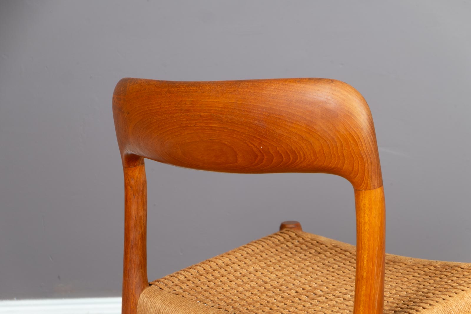 Vintage Set of Six Danish Dining Chairs by Niels Moller, Model 75