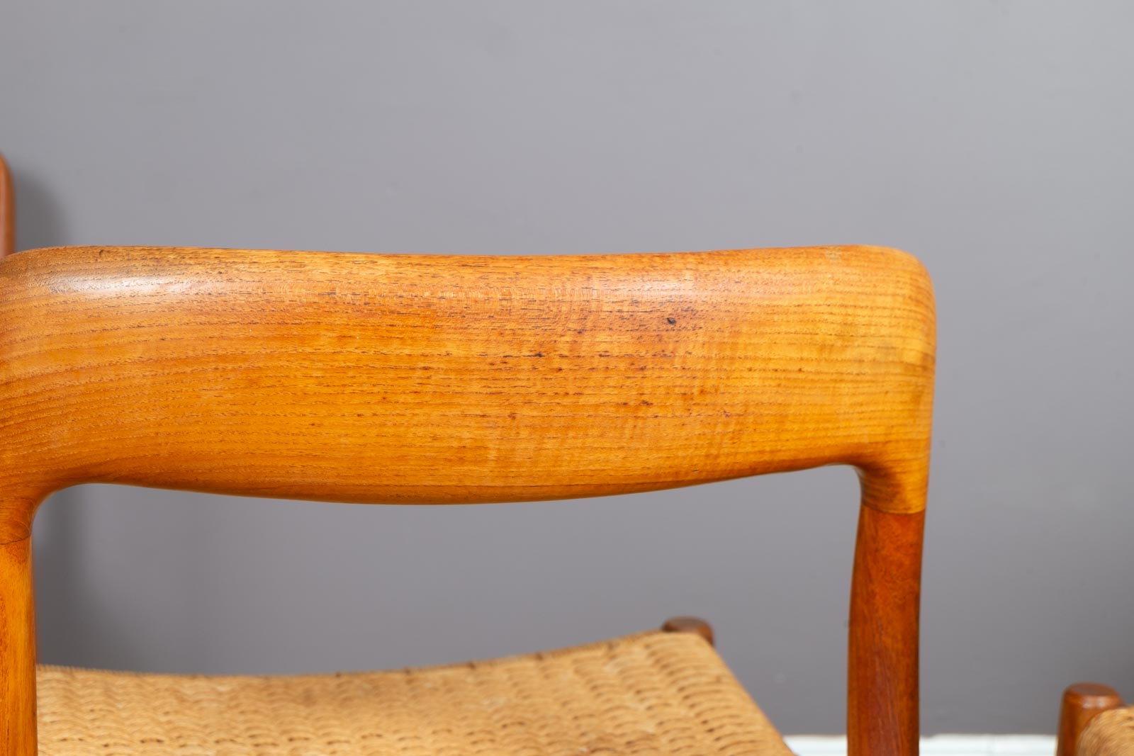 Vintage Set of Six Danish Dining Chairs by Niels Moller, Model 75, Model 56