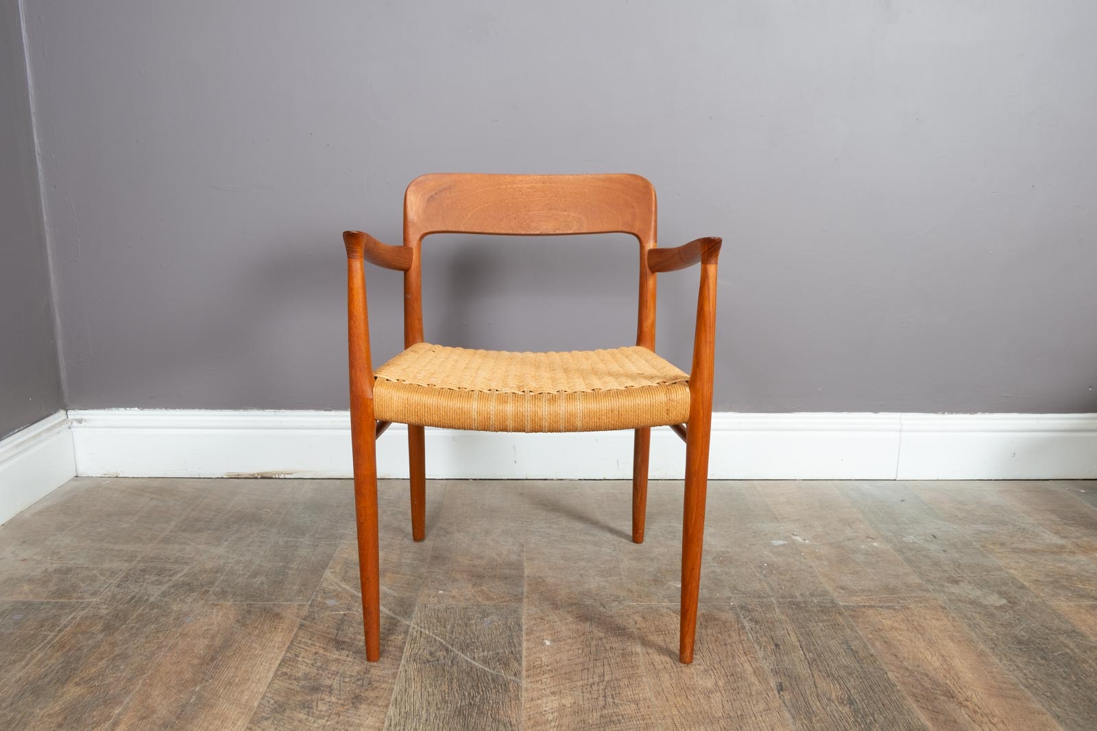 Vintage Set of Six Danish Dining Chairs by Niels Moller, Model 75, Model 56