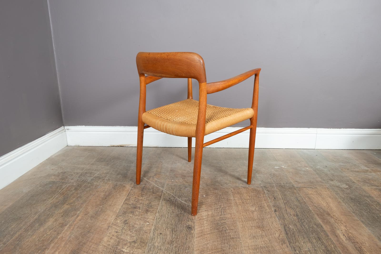 Vintage Set of Six Danish Dining Chairs by Niels Moller, Model 75, Model 56