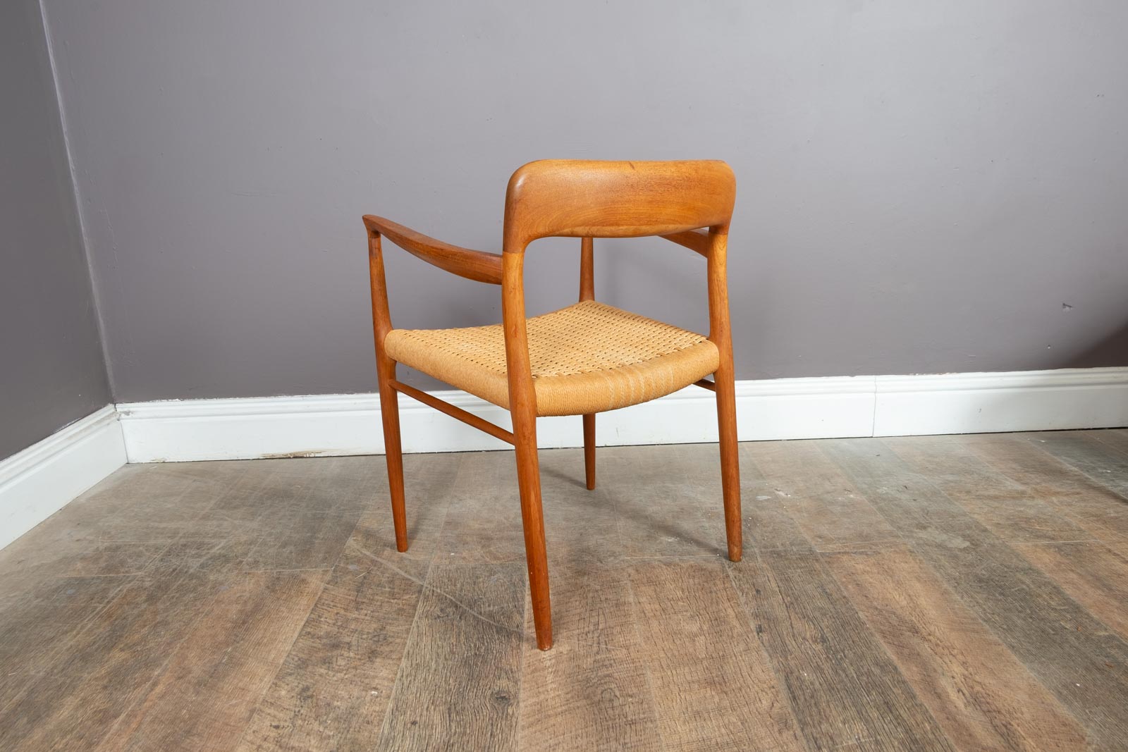 Vintage Set of Six Danish Dining Chairs by Niels Moller, Model 75, Model 56