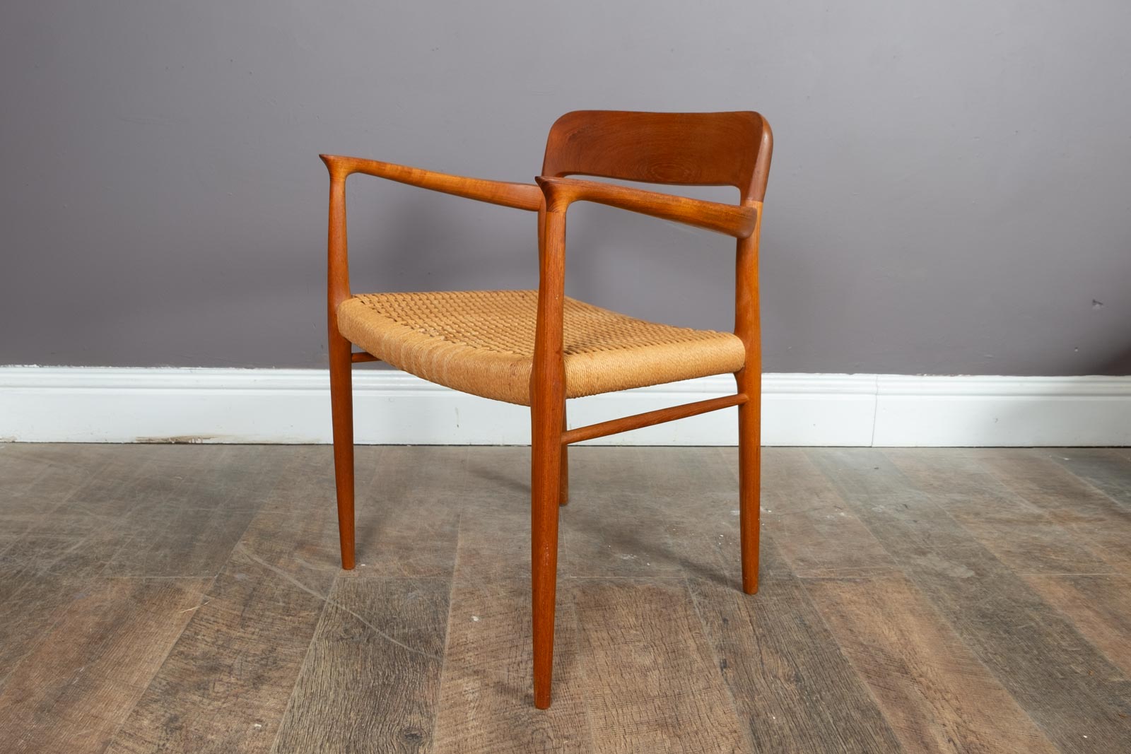 Vintage Set of Six Danish Dining Chairs by Niels Moller, Model 75, Model 56