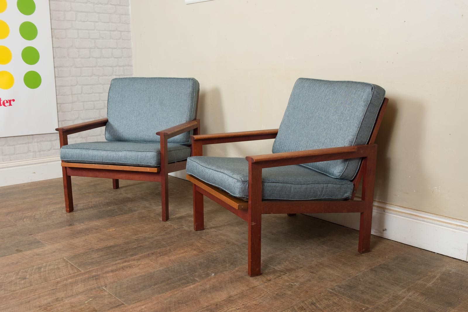 Pair of Danish Teak 'Capella' Lounge Chairs Armchairs by Illum Wikkelso