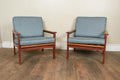 Pair of Danish Teak 'Capella' Lounge Chairs Armchairs by Illum Wikkelso