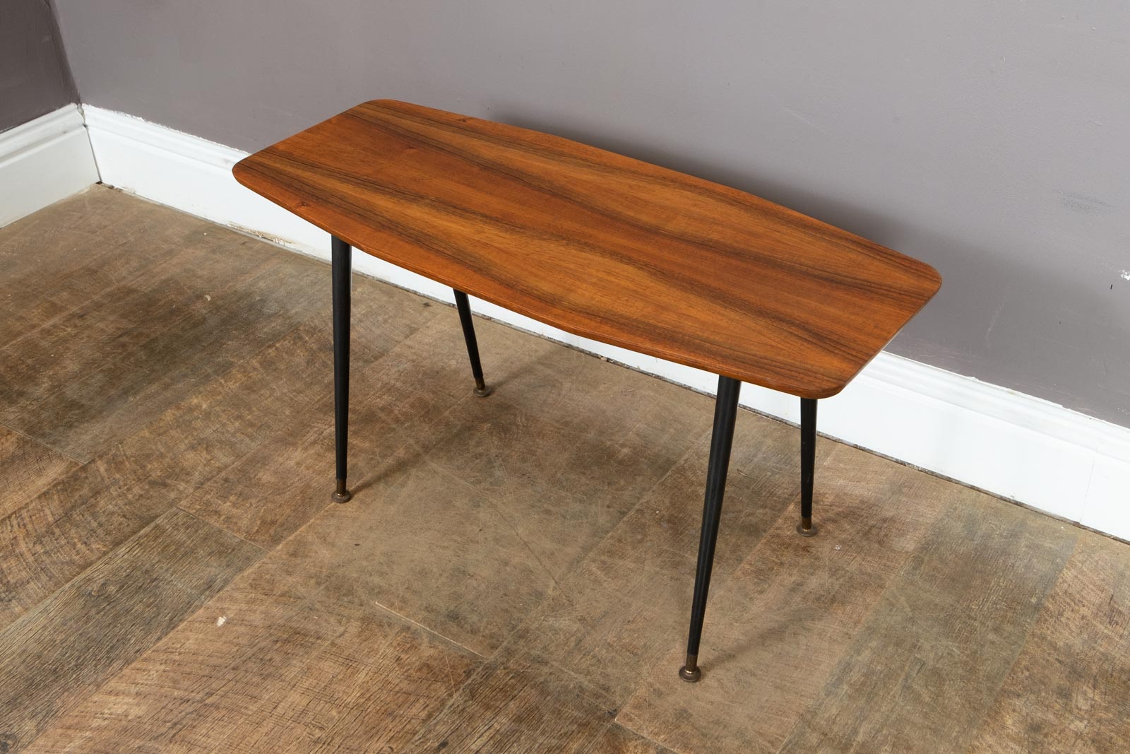 Vintage Retro Mid Century Walnut Coffee Table on Dansette Legs