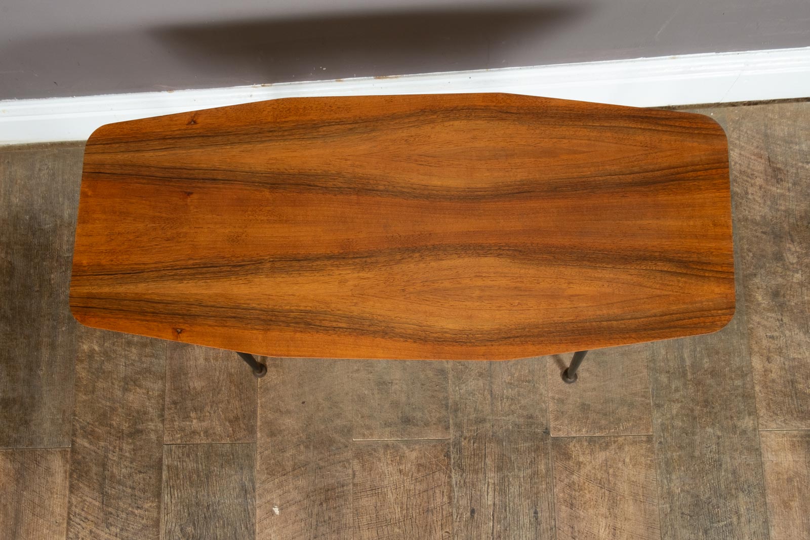 Vintage Retro Mid Century Walnut Coffee Table on Dansette Legs