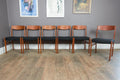 Set of 6 Mid Century Teak Dining Chairs by Glyngore