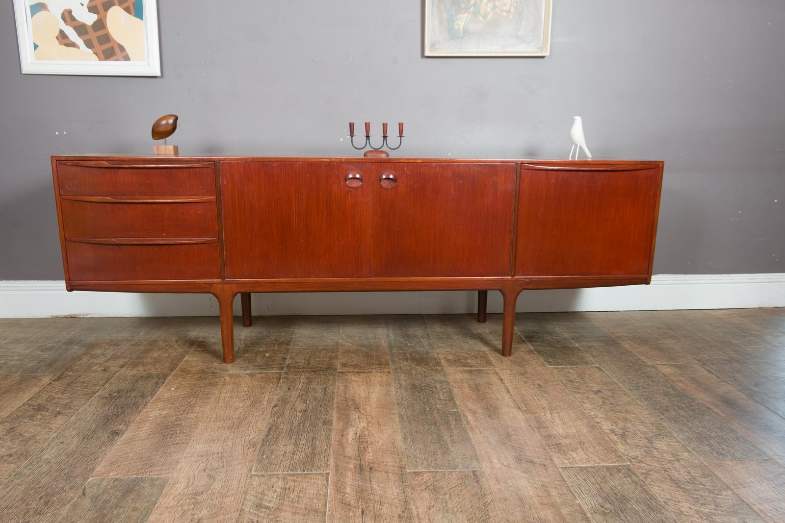 Vintage Retro Dark Teak Mid Century Sideboard by McIntosh